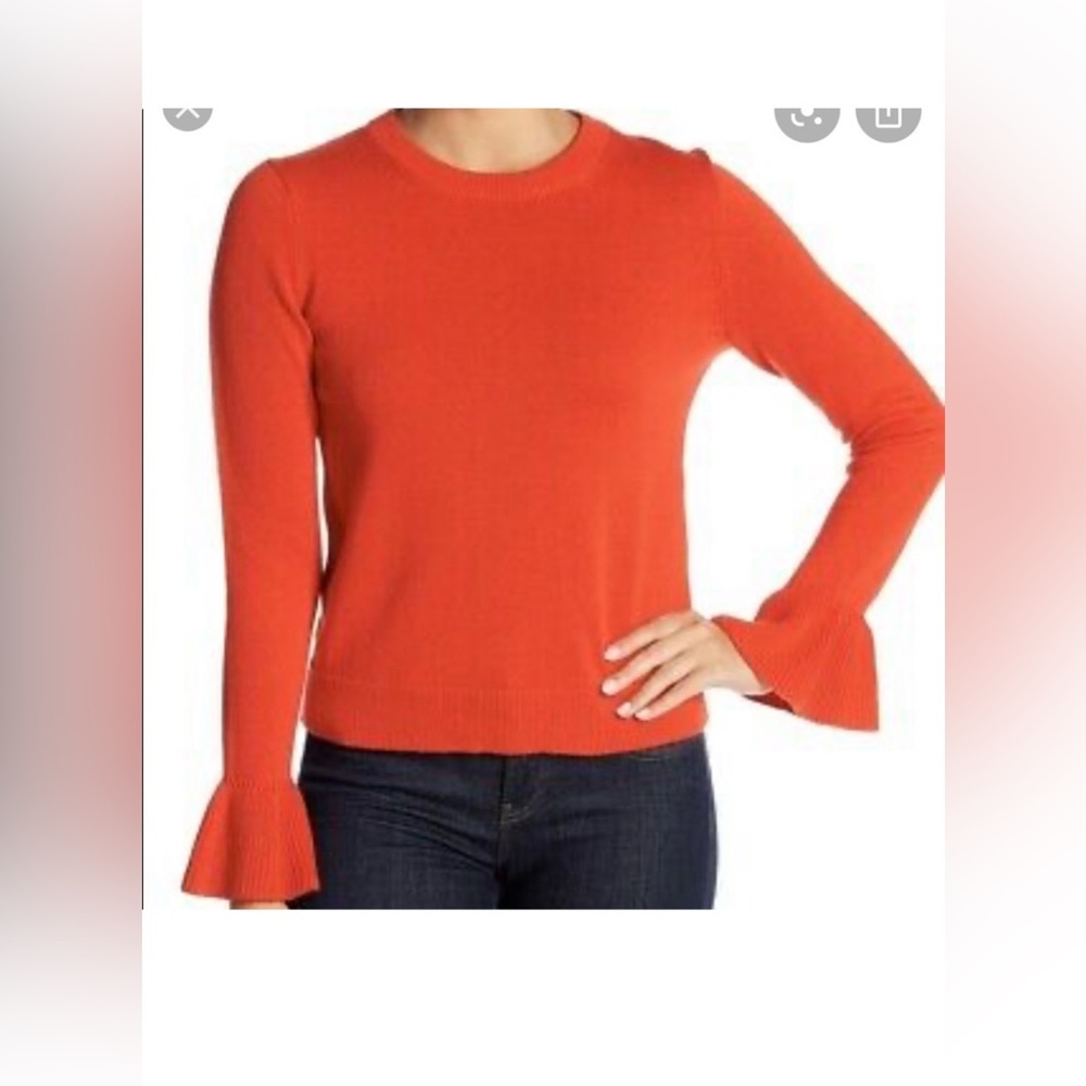 Women's Red Bell Sleeve Top sze Xs Valentines J crew